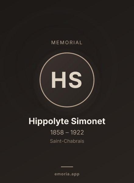 Memorial portrait of Hippolyte Simonet