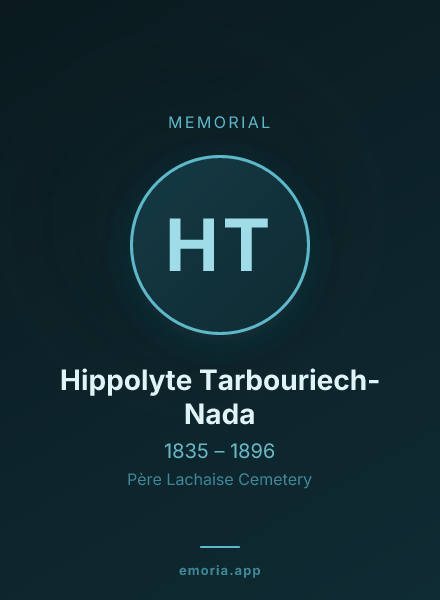 Memorial portrait of Hippolyte Tarbouriech-Nada