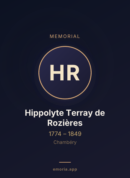 Memorial portrait of Hippolyte Terray de Rozières
