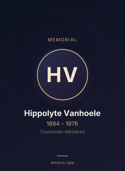 Memorial portrait of Hippolyte Vanhoele