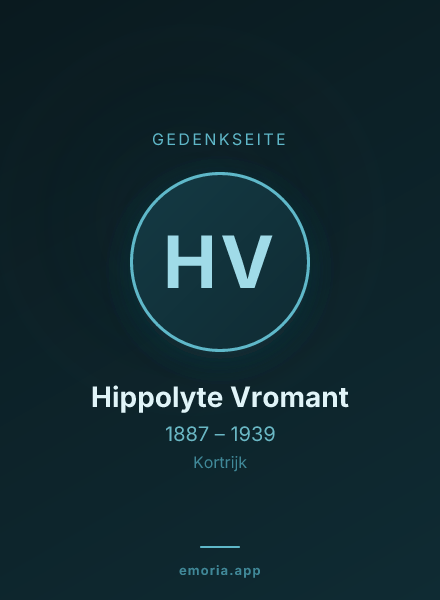 Gedenkportrait von Hippolyte Vromant
