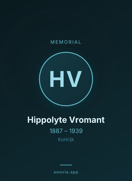 Memorial portrait of Hippolyte Vromant