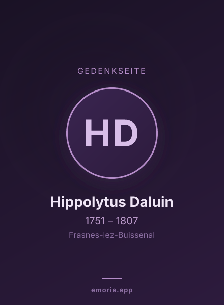Gedenkportrait von Hippolytus Daluin