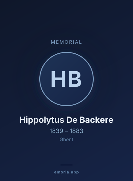 Memorial portrait of Hippolytus De Backere