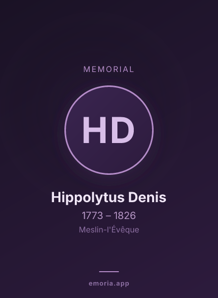 Memorial portrait of Hippolytus Denis