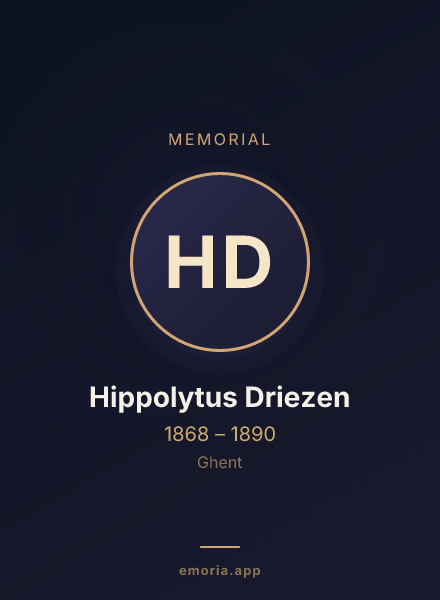 Memorial portrait of Hippolytus Driezen