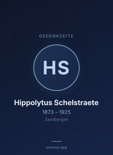 Gedenkportrait von Hippolytus Schelstraete