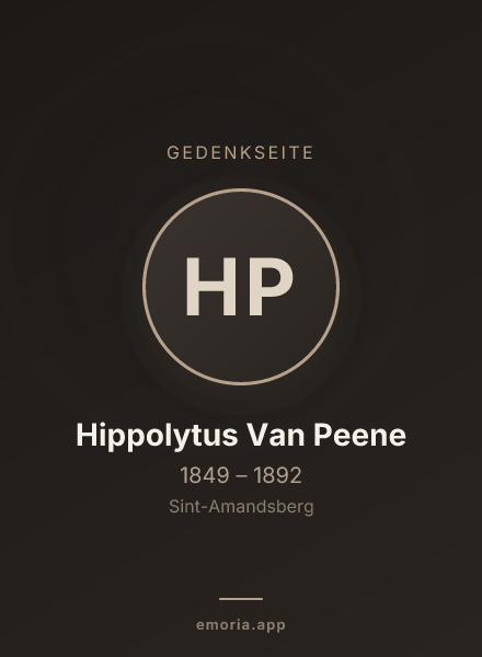 Gedenkportrait von Hippolytus Van Peene