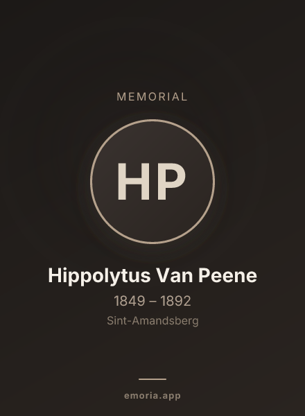 Memorial portrait of Hippolytus Van Peene