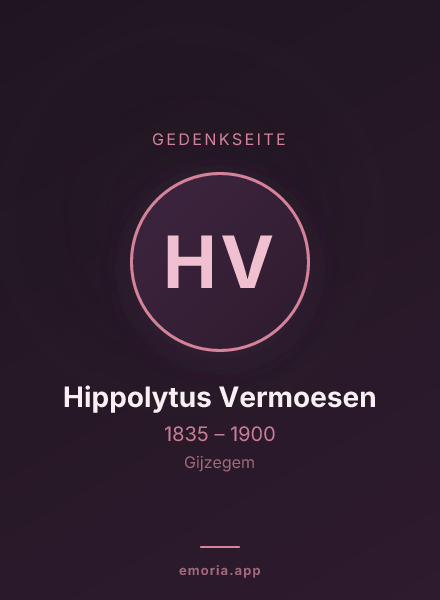 Gedenkportrait von Hippolytus Vermoesen