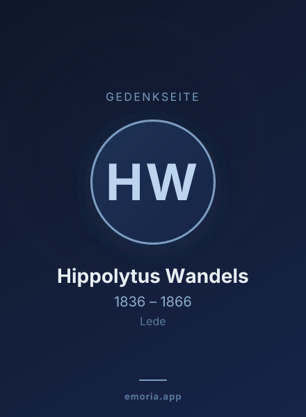 Gedenkportrait von Hippolytus Wandels