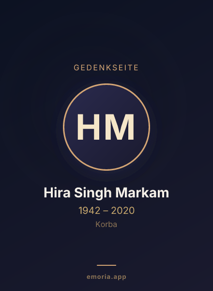 Gedenkportrait von Hira Singh Markam