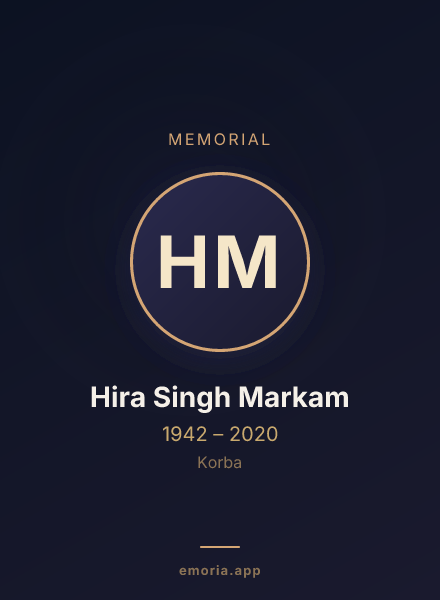 Memorial portrait of Hira Singh Markam