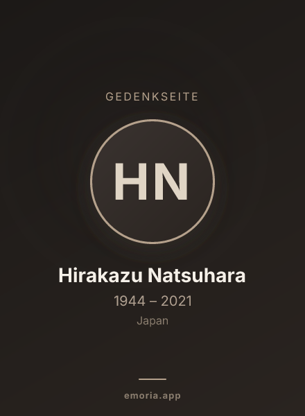 Gedenkportrait von Hirakazu Natsuhara