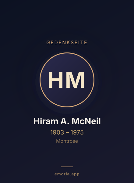 Gedenkportrait von Hiram A. McNeil