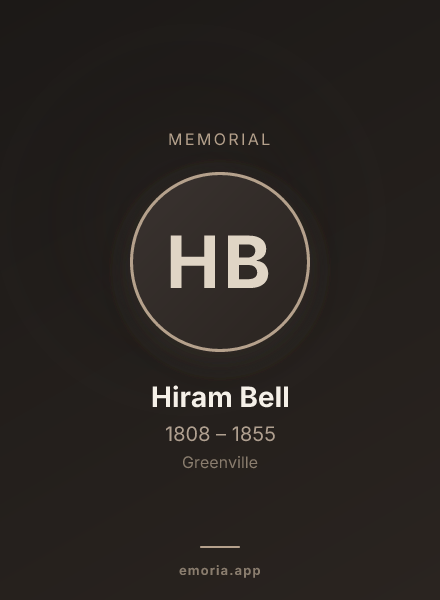 Memorial portrait of Hiram Bell