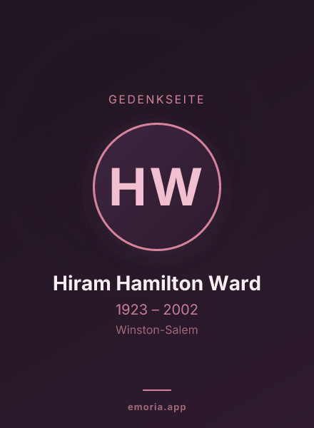 Gedenkportrait von Hiram Hamilton Ward