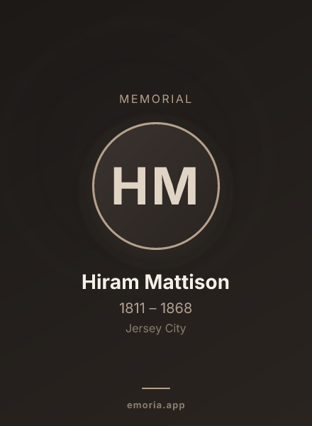 Memorial portrait of Hiram Mattison