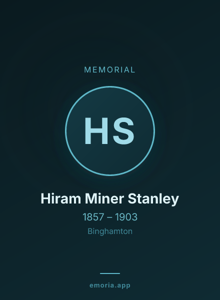 Memorial portrait of Hiram Miner Stanley