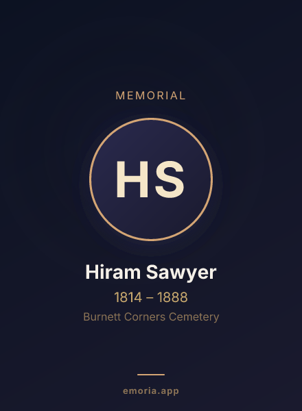 Memorial portrait of Hiram Sawyer