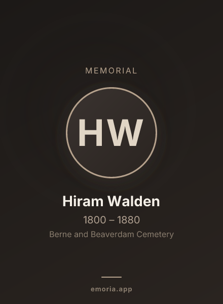Memorial portrait of Hiram Walden