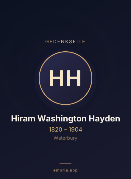 Gedenkportrait von Hiram Washington Hayden