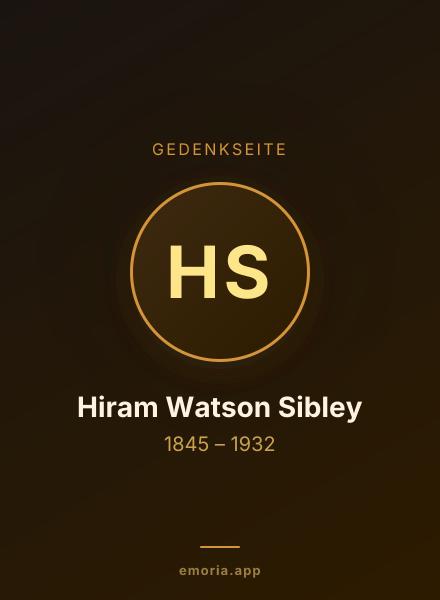 Gedenkportrait von Hiram Watson Sibley