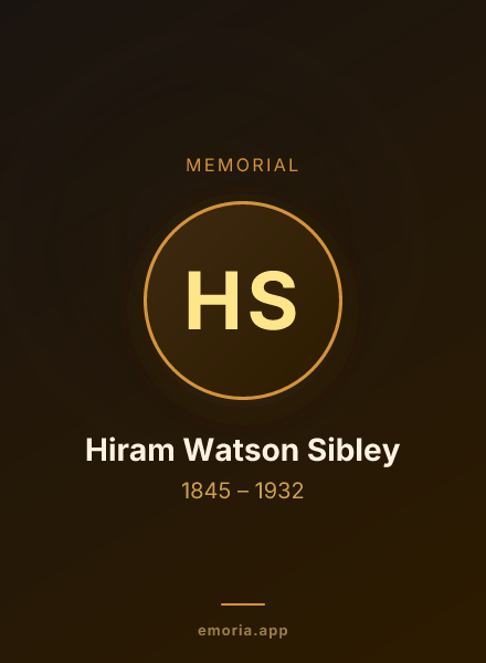 Memorial portrait of Hiram Watson Sibley