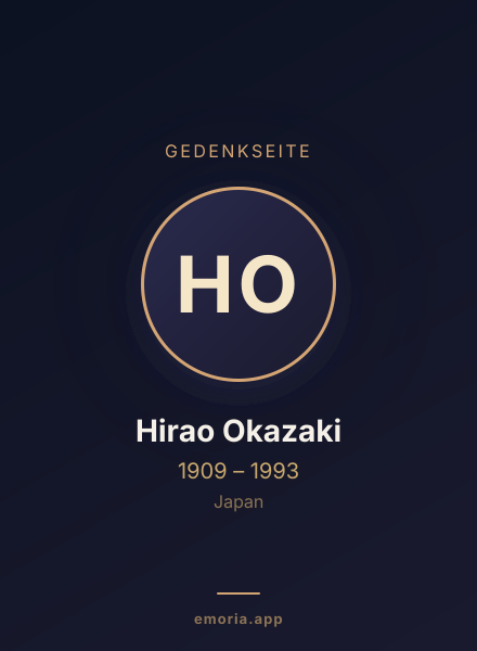 Gedenkportrait von Hirao Okazaki