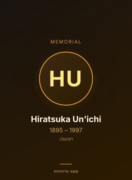 Memorial portrait of Hiratsuka Un’ichi