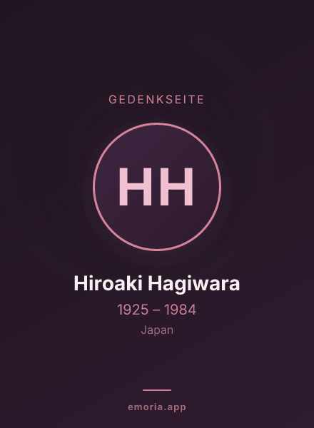 Gedenkportrait von Hiroaki Hagiwara