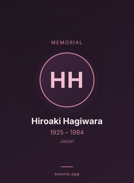 Memorial portrait of Hiroaki Hagiwara