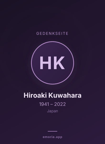 Gedenkportrait von Hiroaki Kuwahara