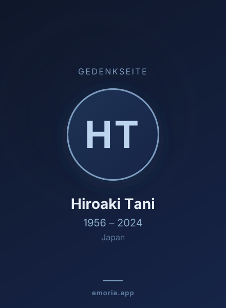 Gedenkportrait von Hiroaki Tani