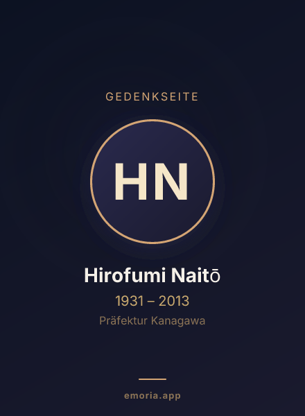 Gedenkportrait von Hirofumi Naitō