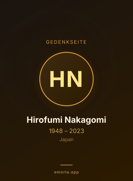 Gedenkportrait von Hirofumi Nakagomi