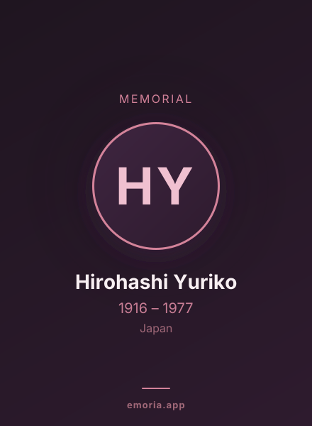 Memorial portrait of Hirohashi Yuriko