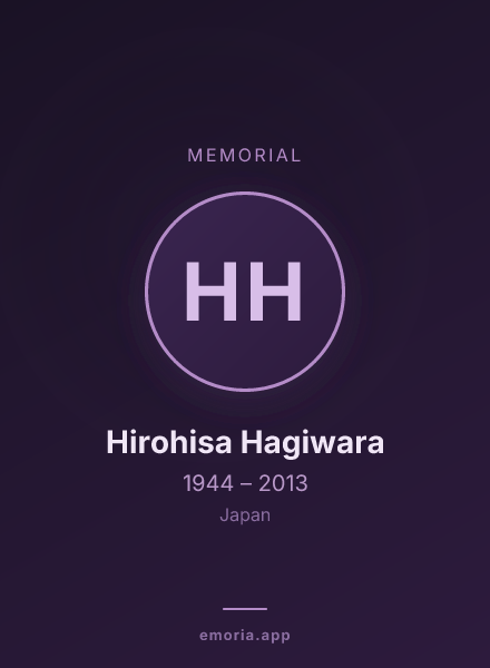 Memorial portrait of Hirohisa Hagiwara