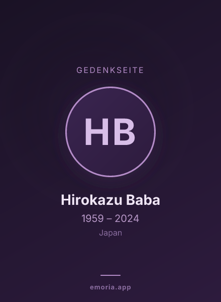 Gedenkportrait von Hirokazu Baba