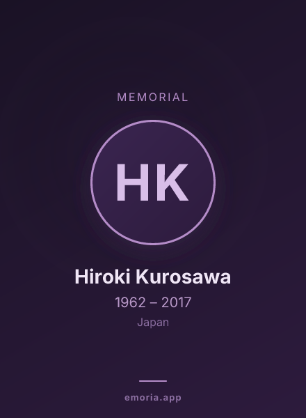 Memorial portrait of Hiroki Kurosawa