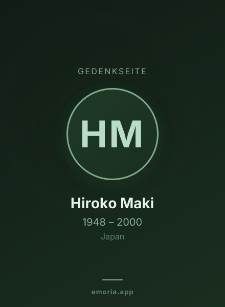 Gedenkportrait von Hiroko Maki