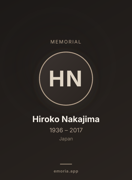 Memorial portrait of Hiroko Nakajima