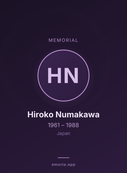 Memorial portrait of Hiroko Numakawa