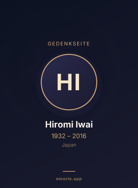 Gedenkportrait von Hiromi Iwai