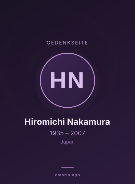 Gedenkportrait von Hiromichi Nakamura