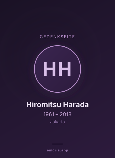 Gedenkportrait von Hiromitsu Harada
