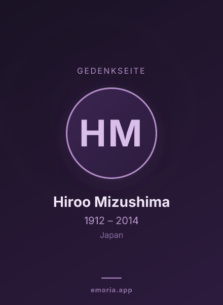 Gedenkportrait von Hiroo Mizushima