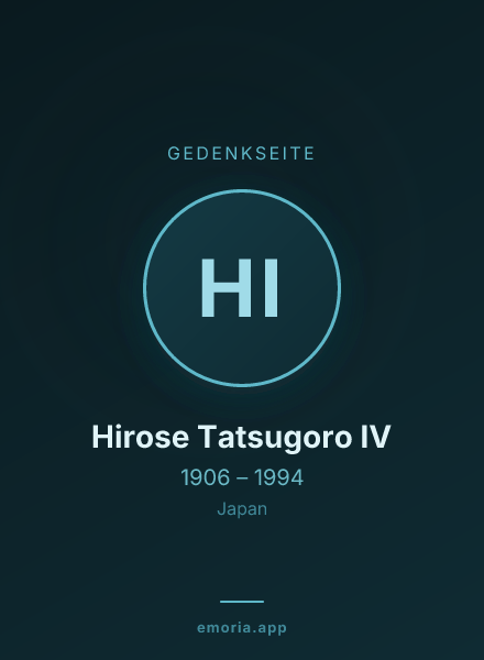 Gedenkportrait von Hirose Tatsugoro IV