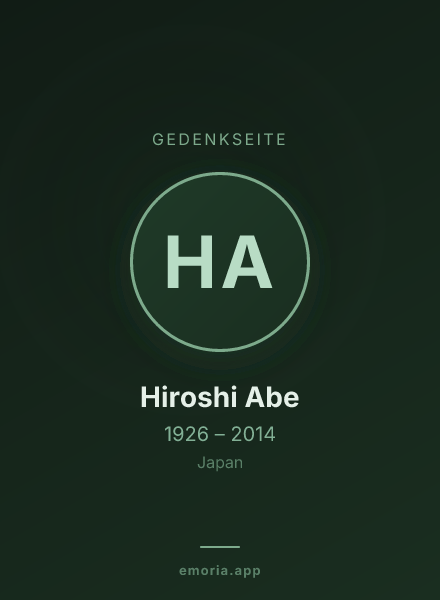 Gedenkportrait von Hiroshi Abe