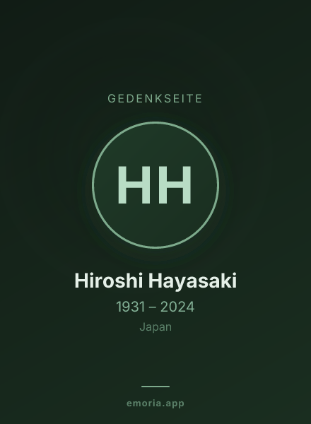 Gedenkportrait von Hiroshi Hayasaki